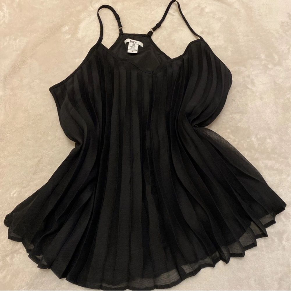 Bar III Black Pleated Camisole Blouse - Picture 12 of 12